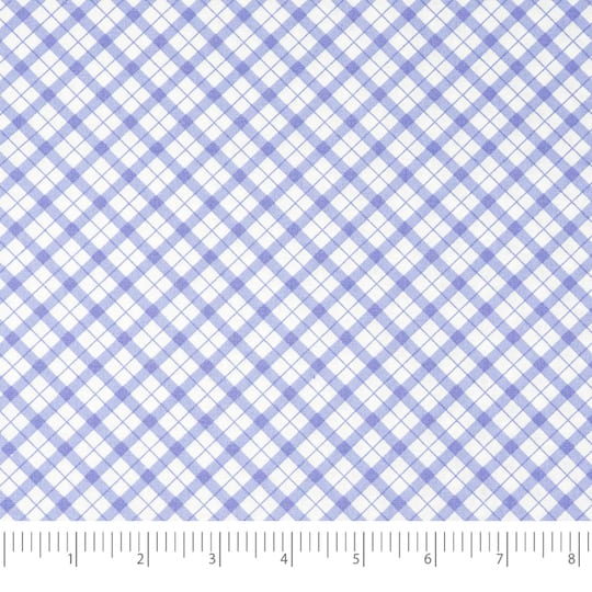 SINGER Purple Check Cotton Fabric